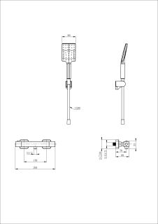 Смеситель для душа Wonzon & Woghand Stay 3 WW-B2062-A-MW с термостатом белый матовый