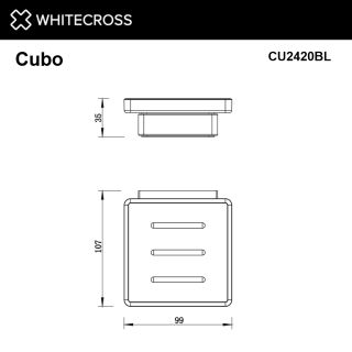 Мыльница подвесная WHITECROSS Cubo CU2420BL чёрный матовый Мыльница подвесная WHITECROSS Cubo CU2420BL чёрный матовый