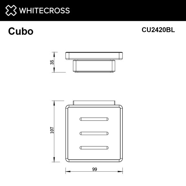 Мыльница подвесная WHITECROSS Cubo CU2420GLB брашированное золото