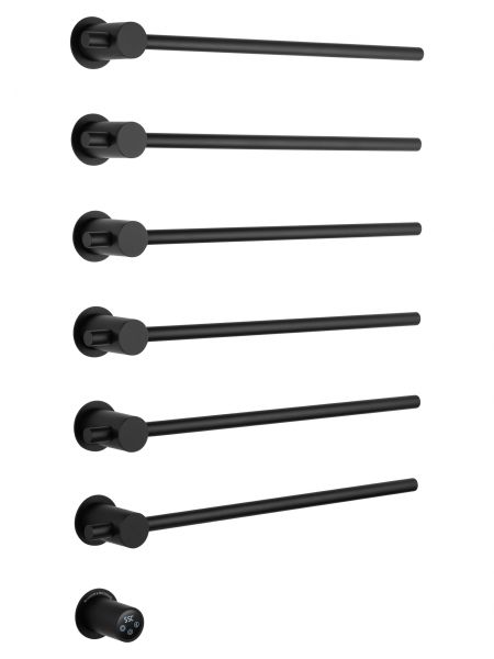 Полотенцесушитель электрический встраиваемый Wonzon & Woghand Baden WW-AL366-MB 55x78 см с внутренней частью чёрный матовый