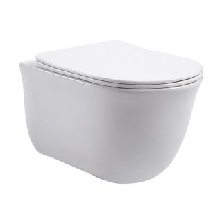 Унитаз подвесной Azario Lista AZ-1177T безободковый тонрадо белый