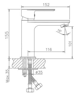 Смеситель для раковины Haiba HB10505 хром