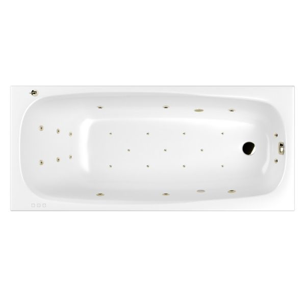 Гидромассажная ванна WHITECROSS Layla Slim 0122.180080.100.ULTRA.BR 180x80 см Ultra бронза