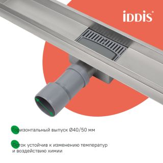 Душевой лоток IDDIS Левел (Level) 975A8SB10DZ 80 см хром матовый