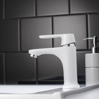 Смеситель для раковины РМС SL123W-001F белый Смеситель для раковины РМС SL123W-001F белый