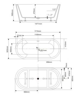 Акриловая ванна Swedbe Vita 8800 171x82см белый Акриловая ванна Swedbe Vita 8800 171x82см белый