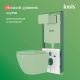 Комплект унитаз с инсталляцией IDDIS Бэйсик (Basic) BASBQ03i73 клавиша смыва белая