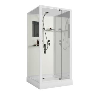 Душевая кабина Niagara Standart ST90/15Q/BK 90x90 см профиль белый стекло прозрачное