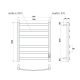 Полотенцесушитель электрический APEXTERMO Умбра UM00165BM 60x50 см чёрный матовый