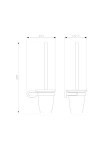Туалетный ёршик в комплекте Wonzon & Woghand First WW-8429-LG золото глянцевое