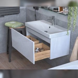 Тумба под раковину подвесная Velvex Compo tp.COM.9696.80.1Y белый глянец, 80 см