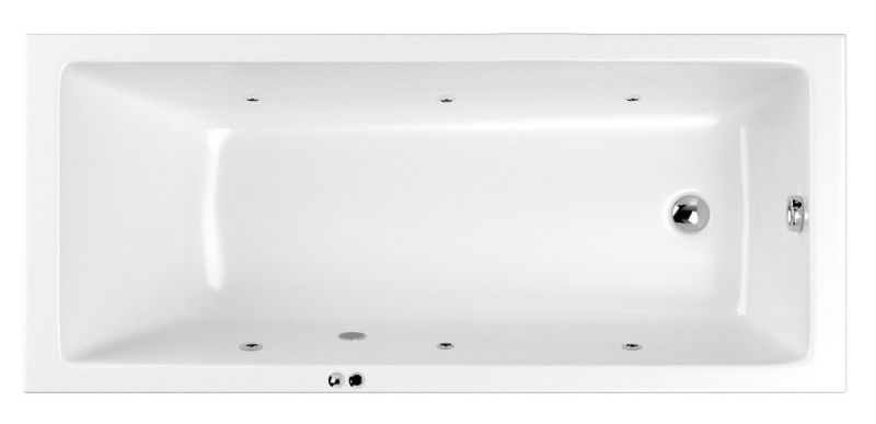Гидромассажная ванна Whitecross Wave 0101.170075.100.SOFT.CR 170x75см Soft хром