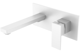 Встраиваемый смеситель для раковины Boheme Qubic 475-MW белый матовый Встраиваемый смеситель для раковины Boheme Qubic 475-MW белый матовый