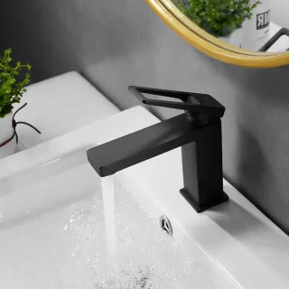 Смеситель для раковины Shevanik S6801H чёрный Смеситель для раковины Shevanik S6801H чёрный