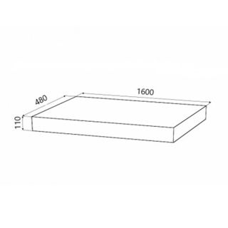 Столешница Velvex Unit 160, графит Столешница Velvex Unit 160, графит
