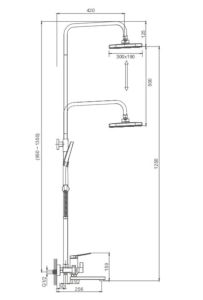 Душевая стойка Splenka S40.24.06 чёрный