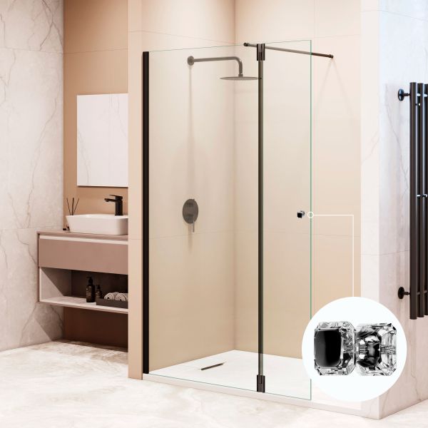 Душевая перегородка RGW WA-054B (WA-010B + Z-072B) 351005403-11 70 см чёрный