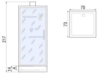 Душевая кабина River MOERO Б/К 70