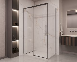 Душевой уголок Vincea Stella VSR-1ST1015CLB, 1500*1000, черный, стекло прозрачное