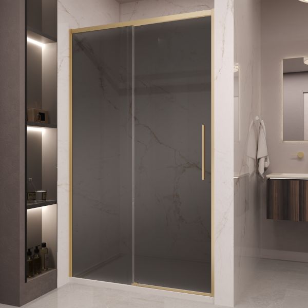 Душевая дверь Vincea Stella VDS-1ST120CGG, 1200, брашированное золото, стекло тонированное