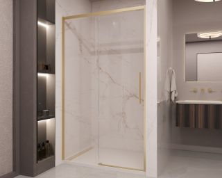 Душевая дверь Vincea Stella VDS-1ST120CLG, 1200, брашированное золото, стекло прозрачное