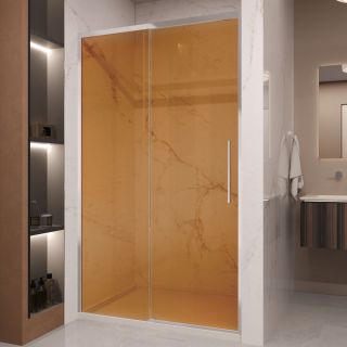 Душевая дверь Vincea Stella VDS-1ST120GS, 1200, хром, стекло янтарь