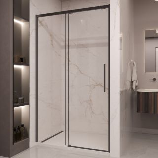 Душевая дверь Vincea Stella VDS-1ST160CLB, 1600, черный, стекло прозрачное