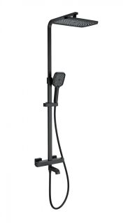Душевая стойка Wonzon & Woghand Stay 3 WW-B3026-T1-MB с термостатом чёрный матовый Душевая стойка Wonzon & Woghand Stay 3 WW-B3026-T1-MB с термостатом чёрный матовый