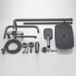 Душевая стойка Shevanik S6236T оружейная сталь Душевая стойка Shevanik S6236T оружейная сталь