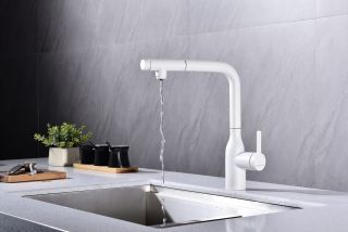 Смеситель для кухни Paulmark Viper Vi213105-431 белый матовый Смеситель для кухни Paulmark Viper Vi213105-431 белый матовый