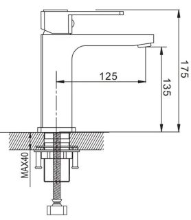Смеситель для раковины Shevanik S9701 хром Смеситель для раковины Shevanik S9701 хром