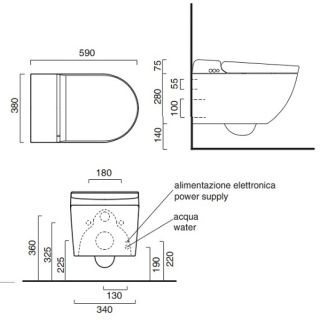Унитаз-биде Catalano CataClean 01-1111590001 SilentClean S безободковый белый