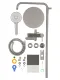 Душевая стойка Wonzon & Woghand Solo WW-739032-BN брашированный никель