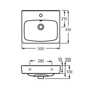 Раковина Акватон Нео 50см 1WH302184 Раковина Акватон Нео 50см 1WH302184