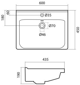 Мебельная раковина Santek Миранда 1WH302421 60см белый