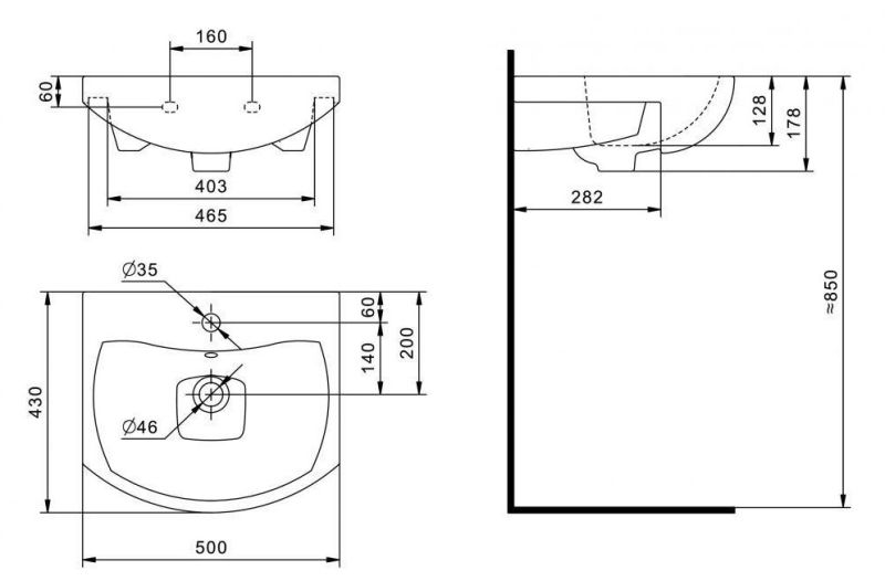 Мебельная раковина Santek Балтика 1WH501701 50см белый Мебельная раковина Santek Балтика 1WH501701 50см белый