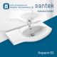 Мебельная раковина Santek Коралл 1WH110225 крыло слева 83 см белый
