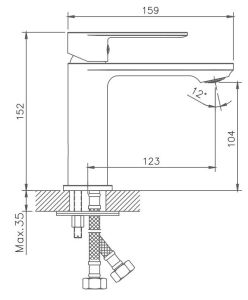 Смеситель для раковины Haiba HB10590-7 чёрный