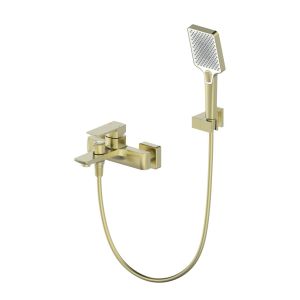 Смеситель для ванны с душем Wonzon & Woghand Edge WW-88639003A-BG брашированное золото