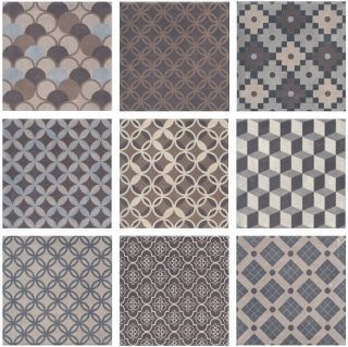 Керамогранит Kerama Marazzi SG1576N Карнаби-стрит орнамент серый 20x20x0,8