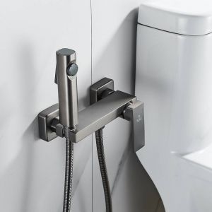 Гигиенический душ со смесителем Rose R1805T-1 пепельный