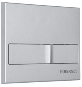Кнопка смыва Berges Novum матовый хром 040012