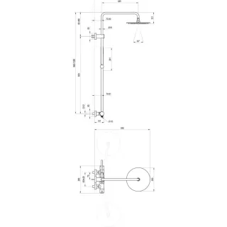 Душевая стойка Ravak Spring X070539 с термостатом хром