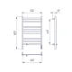 Полотенцесушитель электрический Lemark Тропик LM70185BL 50x80 см чёрный матовый