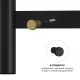 Полотенцесушитель электрический Lemark Сибирь LM17105BL 50x100 см чёрный матовый
