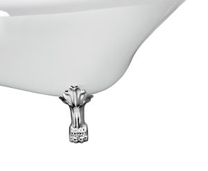 Акриловая ванна Ceruttispa Vico CT7204 на львиных алюминиевых хромированных лапах 1540Х700х730