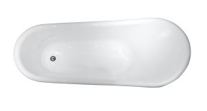 Акриловая ванна Ceruttispa Vico CT7204 на львиных алюминиевых хромированных лапах 1540Х700х730