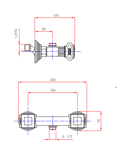 Смеситель для душа Cezares OLIMP-DS-03/24-Sw