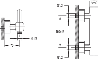 Смеситель для душа, хром Cezares TESORO-D-01
