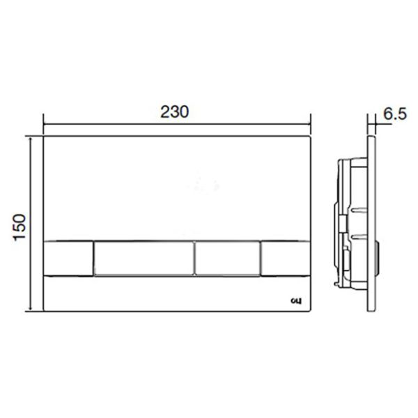 Клавиша смыва Oli Narrow 152940 хром глянцевый